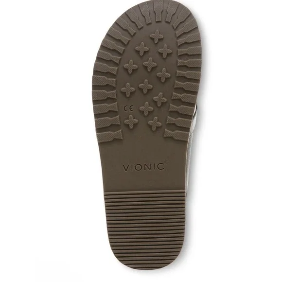 Vionic Georgie Mule Clog Leather Army Green Womens 6.5 Medium Arch Support‎ New - Picture 8 of 11